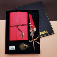 İlkyaz Fashion Defterli Divit Kalem Seti Kırmızı