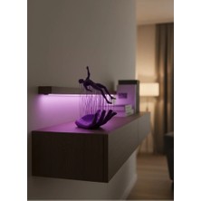 Pileli Store Mor El Insan Figürü Dekoratif Biblo Minimal Modern Salon Raf ve Masa Üstü Aksesuar