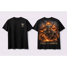 HS Call Of The North Erkek Baskılı Streetwear T-Shirt – Siyah
