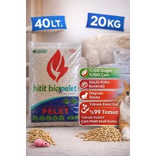 Hitit Biopelet Çam Peleti Kedi Kumu - Tozsuz, Yüksek Emici 20 kg - 40 Lt.
