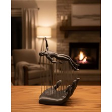 Pileli Store 3D El Insan Figürü Gri Modern Ev ve Ofis Dekoru