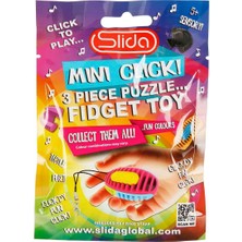 PopŞeker Mini Click 3 Parça Duyusal Puzzle - Stres Çarkı ve Odaklanma Oyuncağı