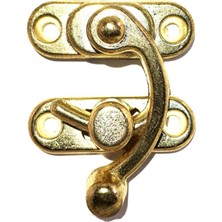 İlkyaz Fashion Yay Gözü, Ahşap Kutu Klipsi - Büyük 37X45 Mm, Sarı, 1 Adet