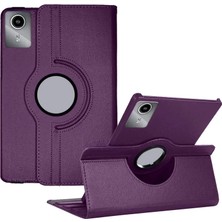 Nexgen Lenovo Tab M11 TB330FU 360 Tablet Deri Kılıf - Mürdüm