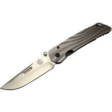 İlkyaz Fashion Lanmark Umnumzaan T 50 Gri Kamp Çakı 22,5cm - Manuel, Kemerlikli, Oluklu