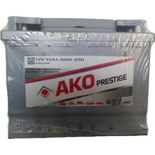 Ako Prestige 62 Ah. (60 Amper Uyumlu) 600A (En) (3 Yıl Petlas Garantili) (Üretim Tarihi: 2025)