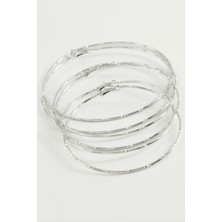 Starseven Noktalı Metal Halka Küpe 6 Adet