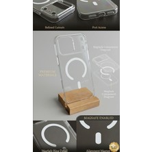 World of Accs iPhone 17 Promax Magsafe Uyumlu Şeffaf Manyetik Kılıf – Güçlü Mıknatıs, Premium Koruma
