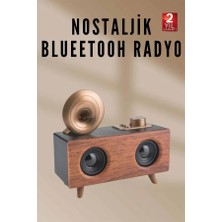 İlkyaz Fashion Nostaljik Radyo Bluetooth Bağlantılı Şarjlı Yüksek Ses Kaliteli