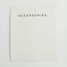 Starseven 6 Delikli Beyaz Lüx Küpe Kartı