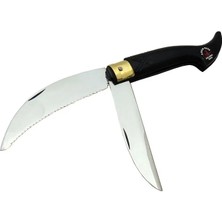 İlkyaz Fashion Tosya Büyük Çiftli Testereli Bıçkı Çakı 24 cm - Plastik Saplı, Manuel