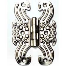 İlkyaz Fashion Dekoratif Sac Kelebek Menteşe - Büyük, Nikel, 100 Adet