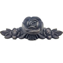 İlkyaz Fashion Antika Tarz Dekoratif Pirinç Gül Düğme - 30X100 Mm, Oksit