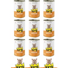 King Maskot Tavuklu Yavru Kedi Konserve 400 gr (12 Adet)