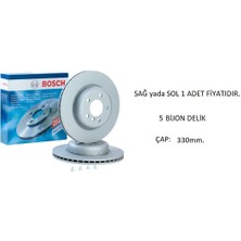 Ön Fren Diski Bmw 5 F10 Sedan F11 Touring 2009-2017 330MM. 34116794429 0986479E07 Bosch 1 Adet
