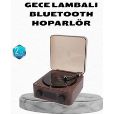 İlkyaz Fashion Gece Lambası Bluetooth Hoparlör Dijital Saat Çok Fonksiyonlu Su Dalgası Işıklı