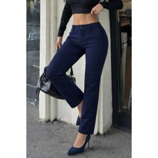 Sun&north Kadın Düşük Bel Cepli Dar Paça Atlas Pantolon