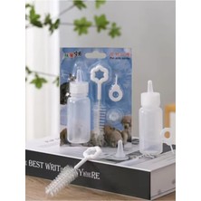 Sihirlicin Beyaz Silikon Pet Taşınabilir Su Süt Şişesi Emzik Kedi Köpek 60 ml
