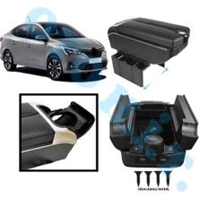 Oto h.i.t. Renault Taliant Uyumlu Kol Dayama Kolçak Usb'li Bardaklıklı Çift Açılır Siyah Deri 1.sınıf Kaliteli