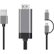 İlkyaz Fashion ZR775 LD36 3 In 1 USB To Hdtv Cable Görüntü Aktarıcı