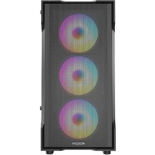 Fazeon F1  Mesh 4X120MM Rainbow Fanlı Matx Bilgisayar Kasası (Psu Yok)