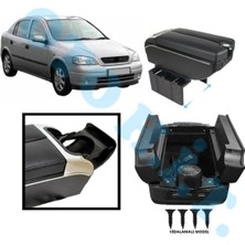 Oto h.i.t. Opel Astra G Uyumlu Kol Dayama Kolçak Usb'li Bardaklıklı Çift Açılır Siyah Deri 1.sınıf Kaliteli