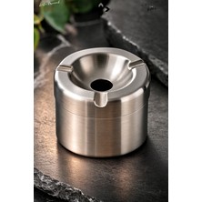 Liground Masaüstü & Araç Içi Kapaklı Silver Küllük Koku Hapsetme Özelliği Metal Araba Küllüğü Masaüstü Küllük