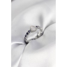 İlkyaz Fashion Gümüş Renk Mineli Su Kabağı Model Kadın Yüzük - TJ-BYK3954