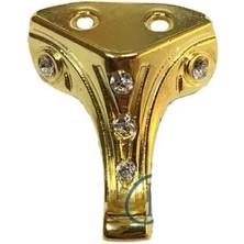 İlkyaz Fashion Moda Taşlı Ahşap, Mdf, Sunta Sandık Ayağı, Kutu Ayak 3,5 cm - Sarı