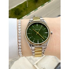 Ferrucci Kadın Kol Saati Gold Gümüş Renk ve Hediye Bileklik