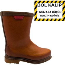 Çiğdem Kundura Derby Erkek Kauçuk Lastik Çizme - Turuncu - 39