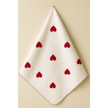 Aki Moda Kids Aki Moda Kıds Çok Amaçlı Müslin Örtü Müslin Bez Kırmızı Kalpli 80X90 Yenidoğan Müslin Battaniye