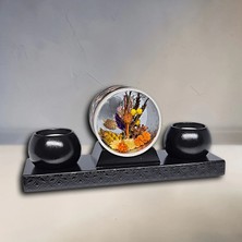 Bay 3 Hobi Atölyesi Çiçekli Mumluk, Leopar Desen