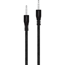 İlkyaz Fashion 3.5 mm Jack 1 mt Kumaş Kaplama Aux Ses Kablosu A6