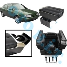Oto h.i.t. Fiat Tempra Uyumlu Kol Dayama Kolçak Usb'li Bardaklıklı Çift Açılır Siyah Deri 1.sınıf Kaliteli