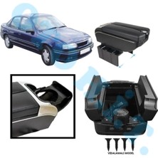 Oto h.i.t. Opel Vectra A Uyumlu Kol Dayama Kolçak Usb'li Bardaklıklı Çift Açılır Siyah Deri 1.sınıf Kaliteli