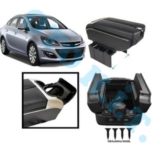 Oto h.i.t. Opel Astra J Uyumlu Kol Dayama Kolçak Usb'li Bardaklıklı Çift Açılır Siyah Deri 1.sınıf Kaliteli