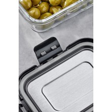 Cooker 370 ml Paslanmaz Çelik Kapaklı Cam Saklama Kabı CKR3486