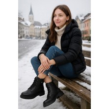 ich1one Ysalaema Kadın Bağcıklı Fermuarlı Günlük Postal Bot 001202 Cilt ICH-001202