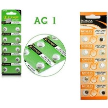 LTG Nova Buton Pil - Saat Lazer Hesap Makinesi Pili 10LU Paket Ag1 LR621/LR60 1.55V