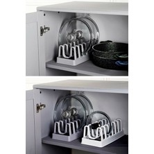 İlkyaz Fashion 6 Bölmeli Tencere Kapak Rafı - Tencere Kapak Organizeri