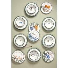 Porland Flower Garden Yemek Ikram ve Kahvaltı Takımı 36 Parça **çay Tabaklı**