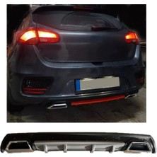Oto h.i.t. Kia Ceed Uyumlu Body Kit Difüzör 2 Çıkış Kare Gri Model 3