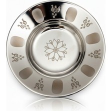 Arsel Nostalji Çelik Çay Tabağı Klasik Retro Sade Paslanmaz Çelik Saten Yuvarlak 6'lı 304 Kalite 18/10