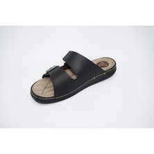 Waykon Apella Battal Boy Büyük Numara Siyah Erkek Ortapedik Terlik 45,46,47