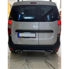 Oto h.i.t. Dacia Dokker Uyumlu Body Kit Difüzör 2 Çıkış Kare Gri Model 3
