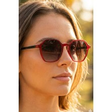 Polarize Bordo Unisex Güneş Gözlüğü 1363 C0501 - TR90 Esnek Dayanıklı Çerçeve