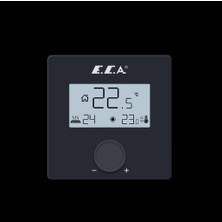 Eca Dijital Oda Termostatı LCD Çevirmeli Siyah