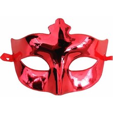 LTG Nova Kırmızı Renk Kostüm Partisi Ekstra Parlak Balo Maskesi 15X10 cm