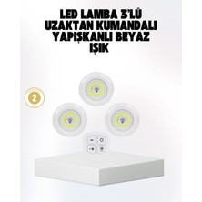 Derin Stok Kablosuz Gün Işığı 3’lü LED Spot Lamba Kumandalı